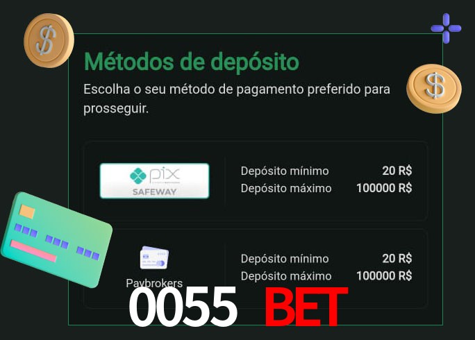 O cassino 0055 Bet oferece uma grande variedade de métodos de pagamento